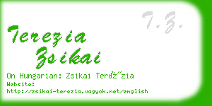 terezia zsikai business card